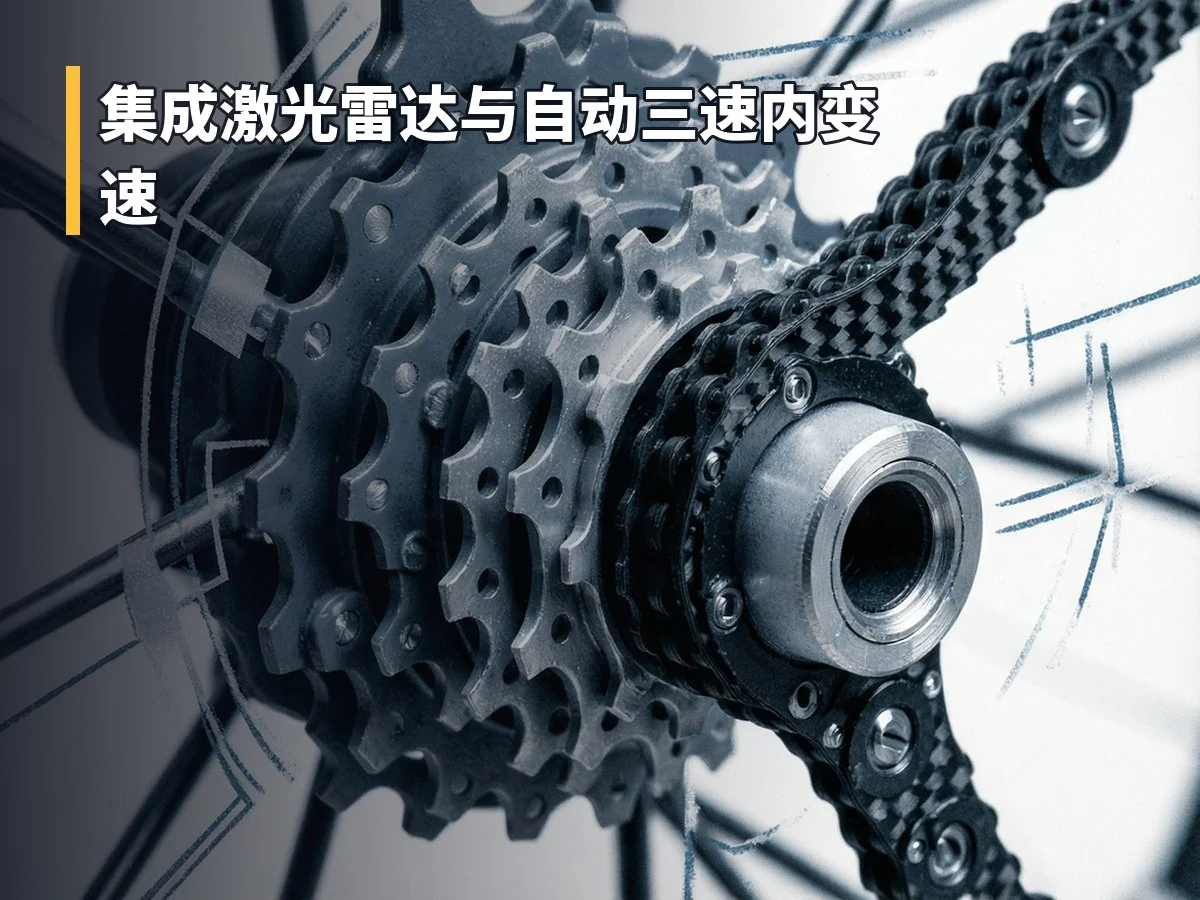 集成激光雷达与自动三速内变速