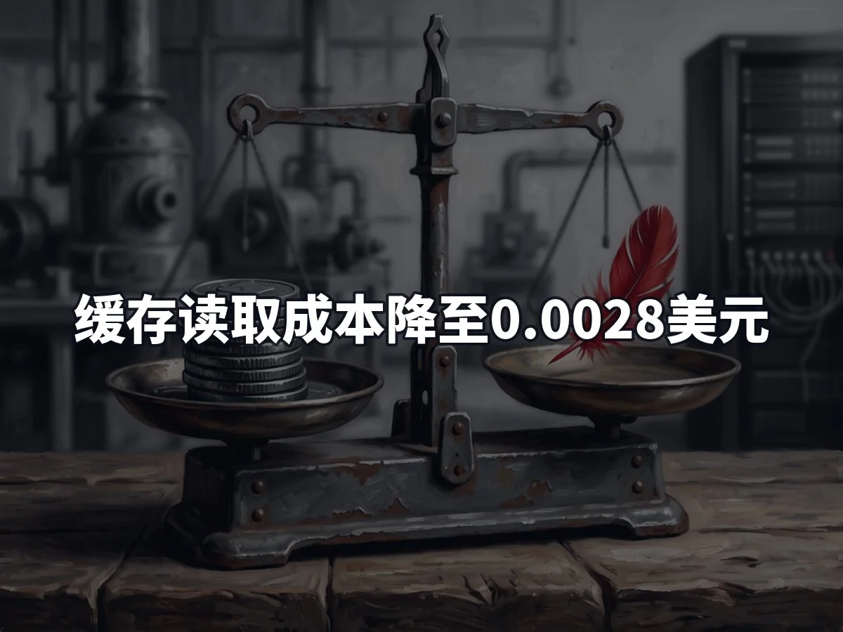 缓存读取成本降至0.0028美元