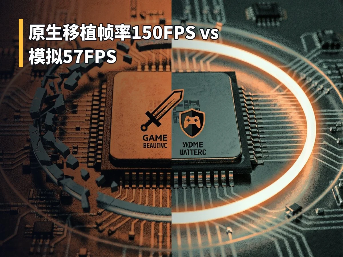 原生移植帧率150FPS vs 模拟57FPS