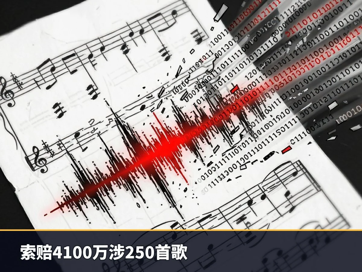 索赔4100万涉250首歌