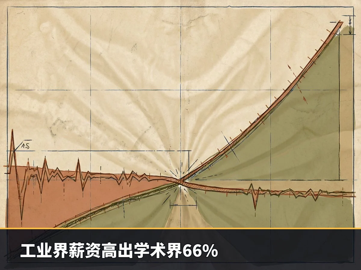 工业界薪资高出学术界66%