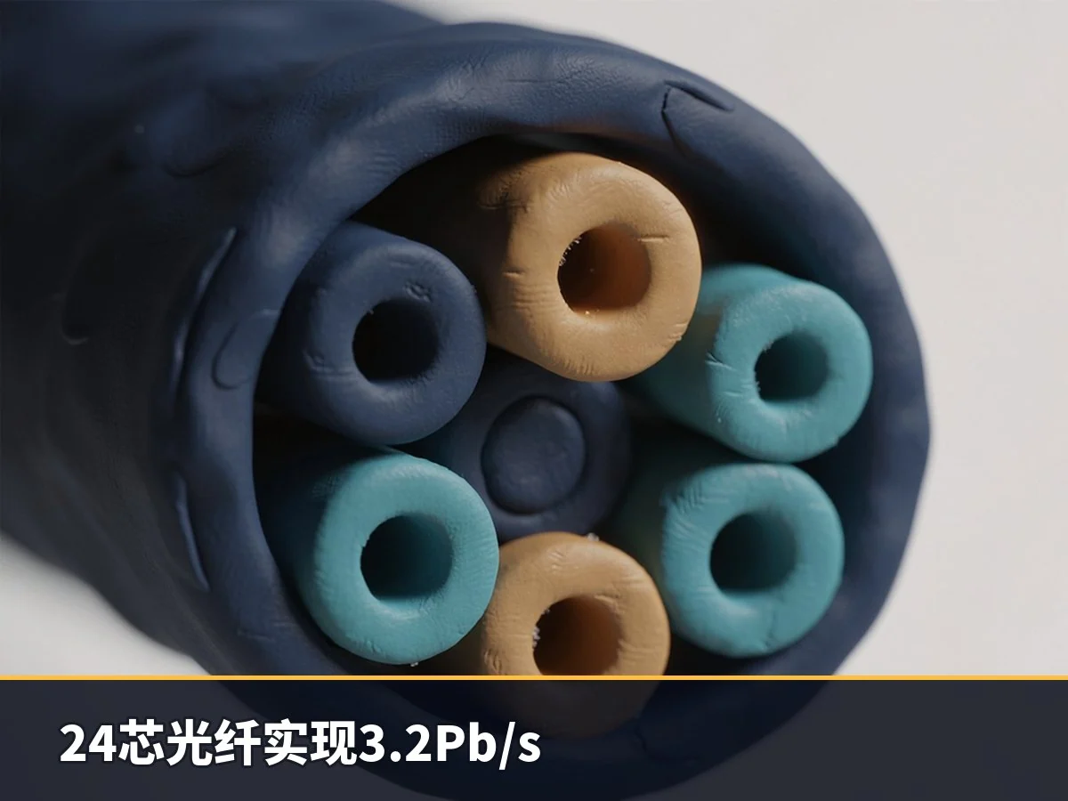 24芯光纤实现3.2Pb/s