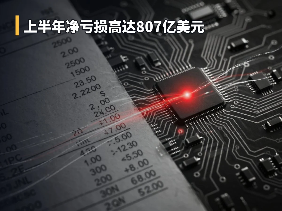 上半年净亏损高达807亿美元