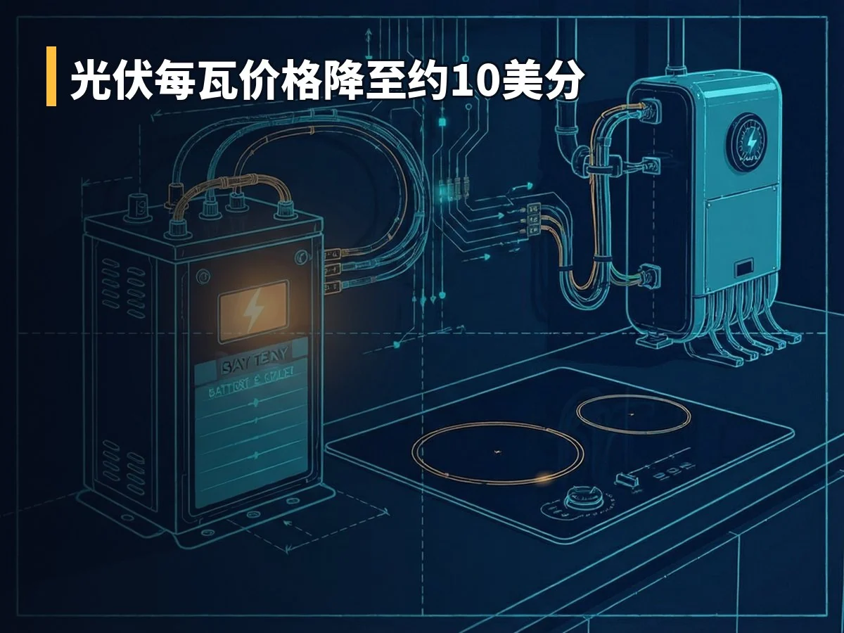 光伏每瓦价格降至约10美分