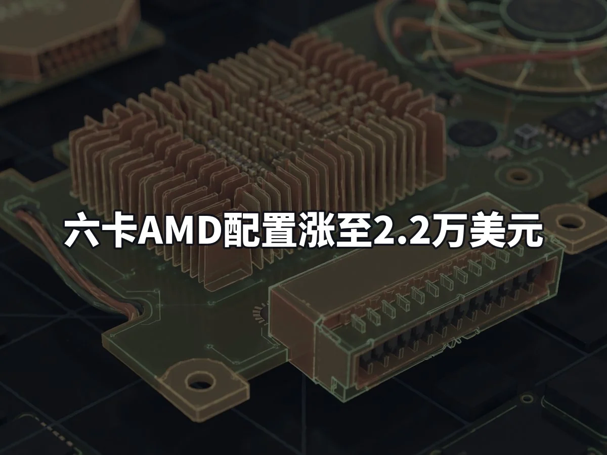 六卡AMD配置涨至2.2万美元