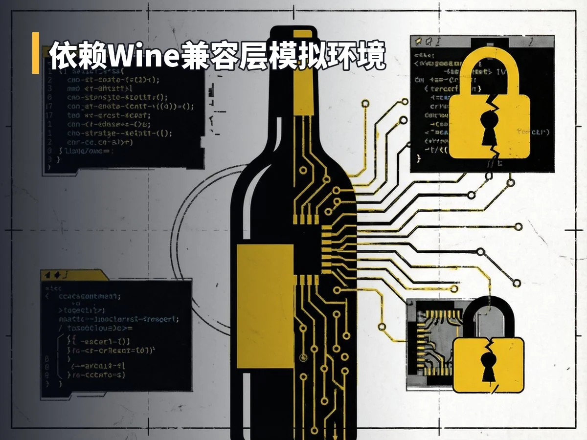 依赖Wine兼容层模拟环境