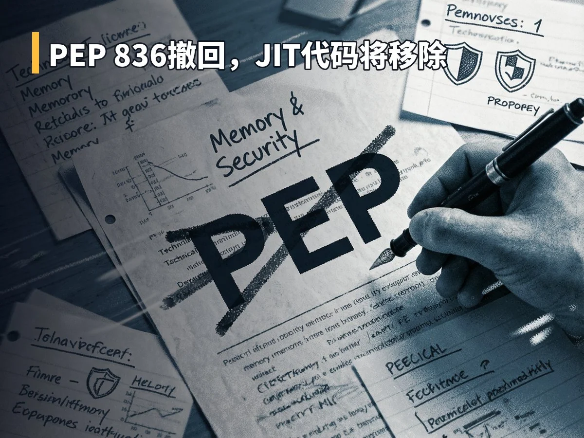 PEP 836撤回,JIT代码将移除