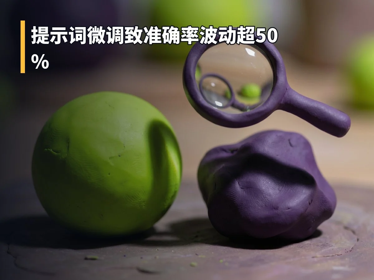 提示词微调致准确率波动超50%