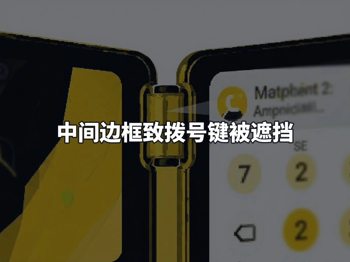 中间边框致拨号键被遮挡