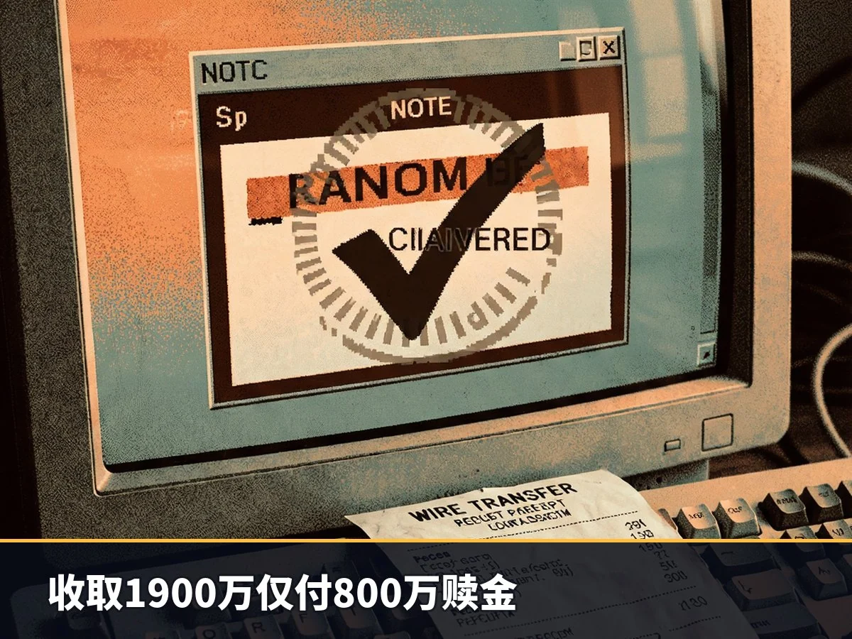 收取1900万仅付800万赎金
