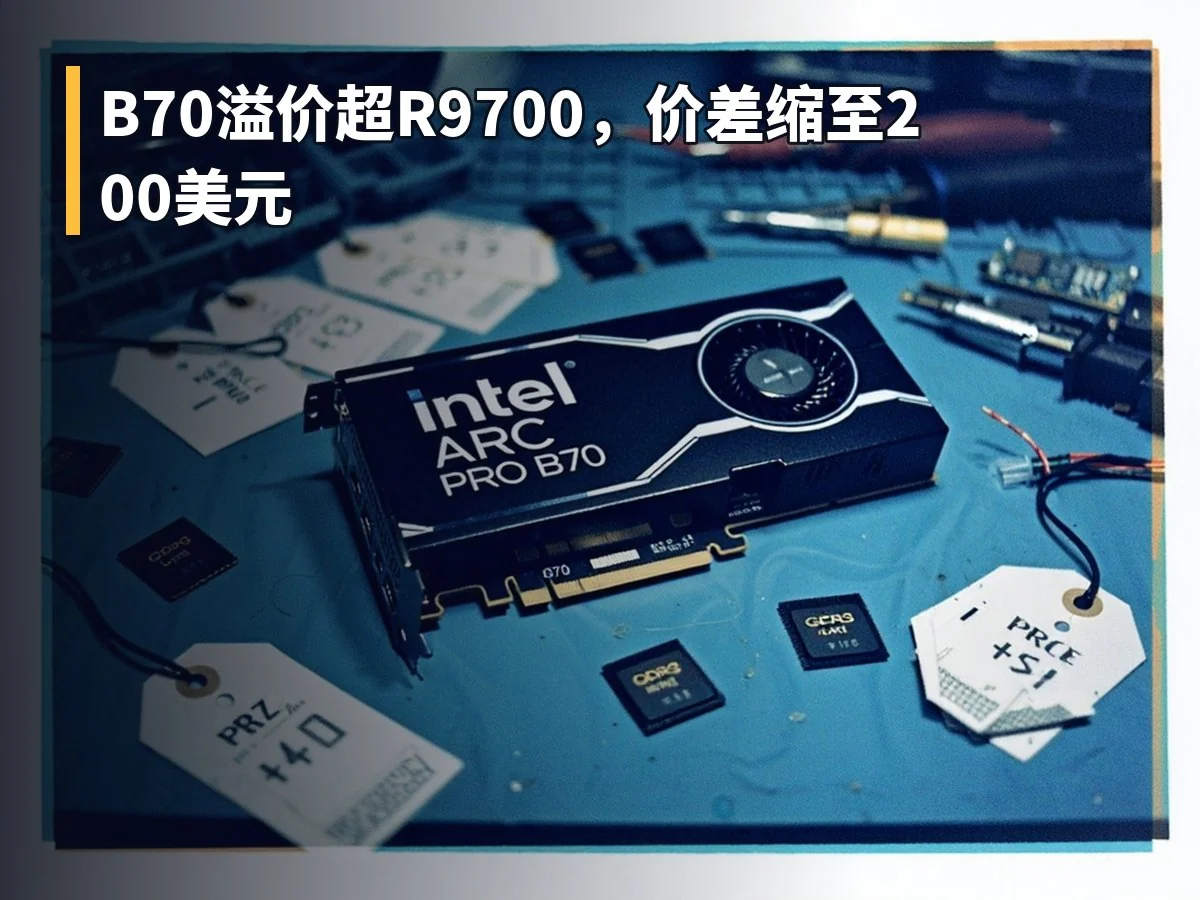 B70溢价超R9700,价差缩至200美元