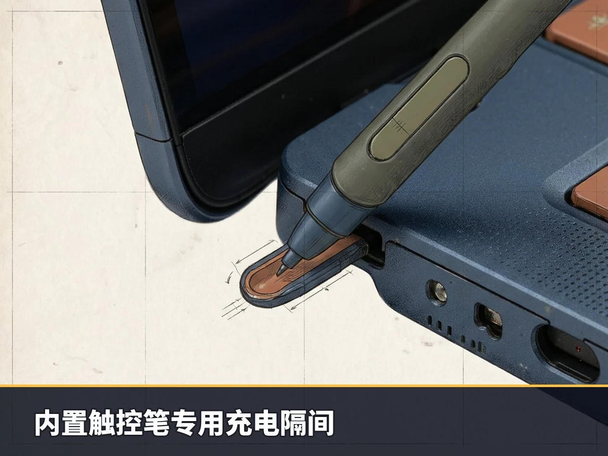 内置触控笔专用充电隔间