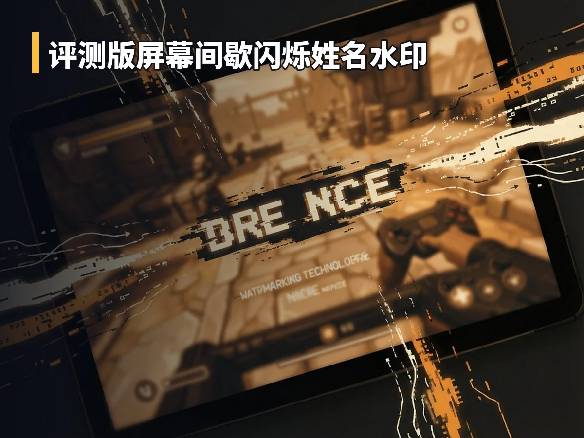 评测版屏幕间歇闪烁姓名水印