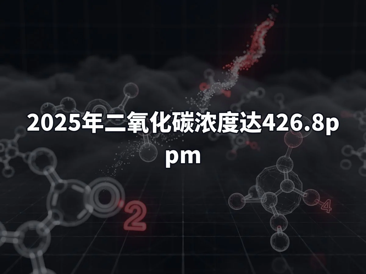 2025年二氧化碳浓度达426.8ppm