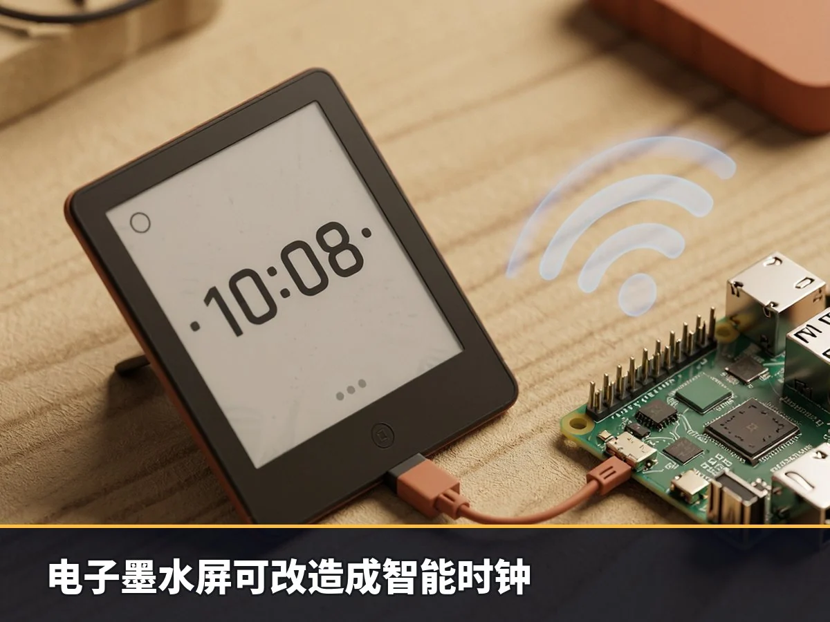 电子墨水屏可改造成智能时钟