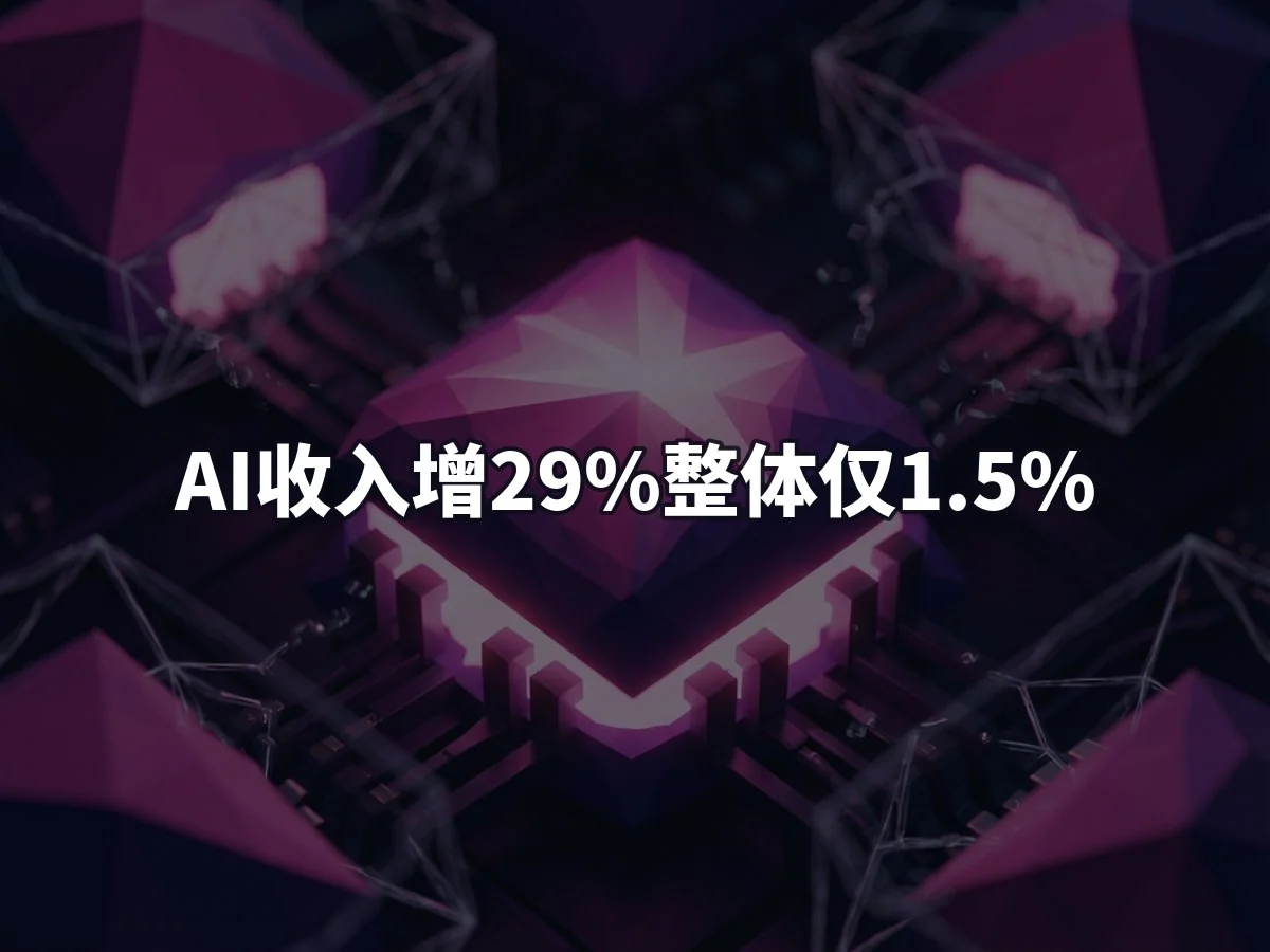 AI收入增29%整体仅1.5%