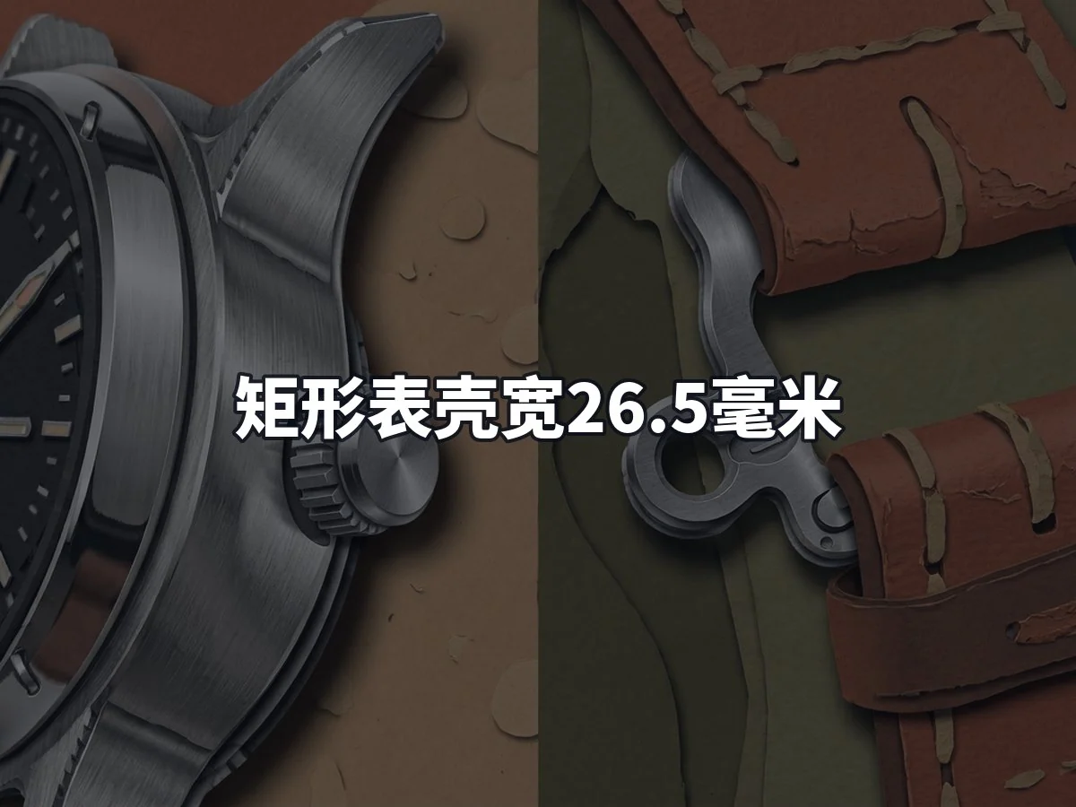 矩形表壳宽26.5毫米
