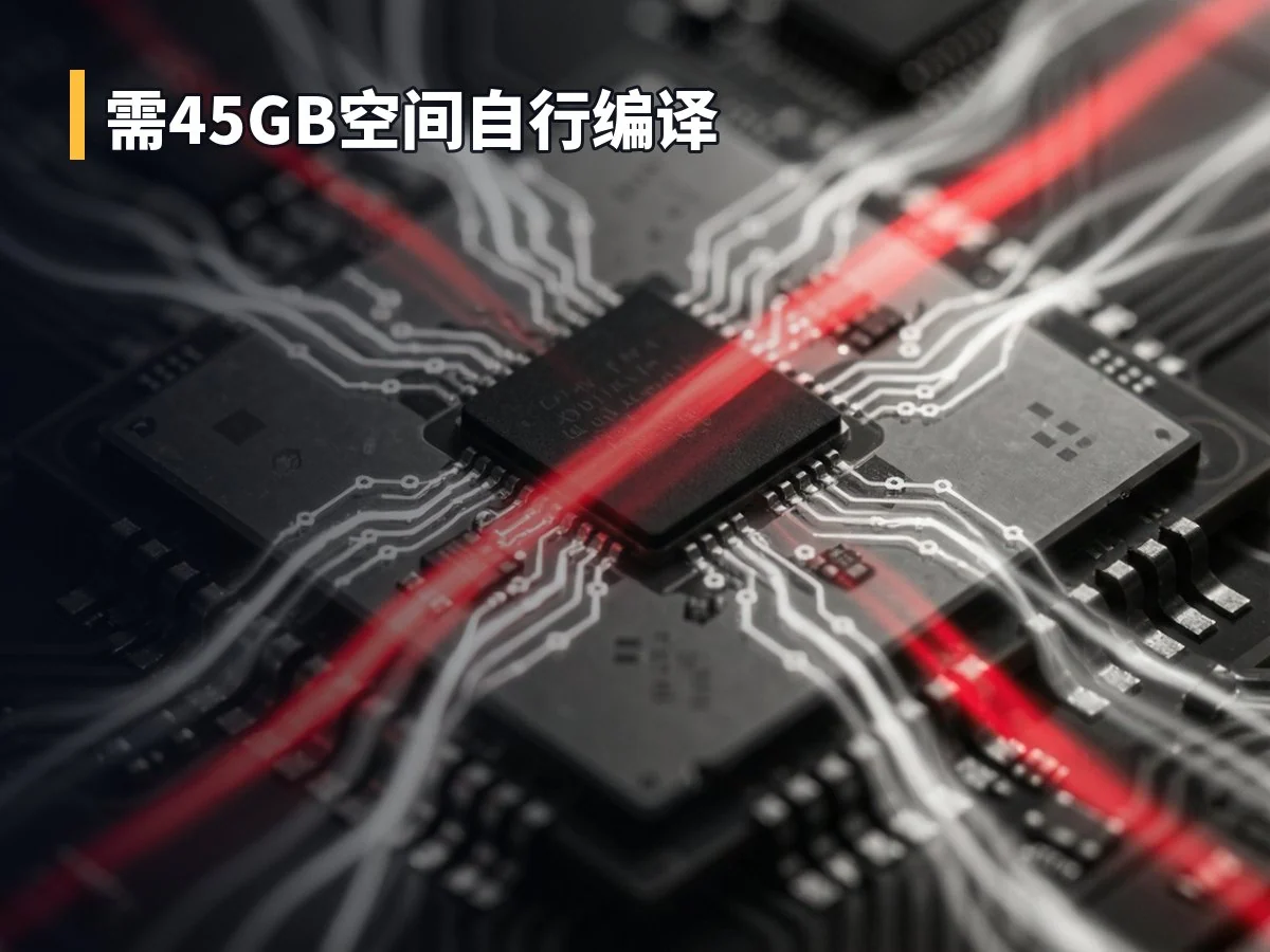 需45GB空间自行编译