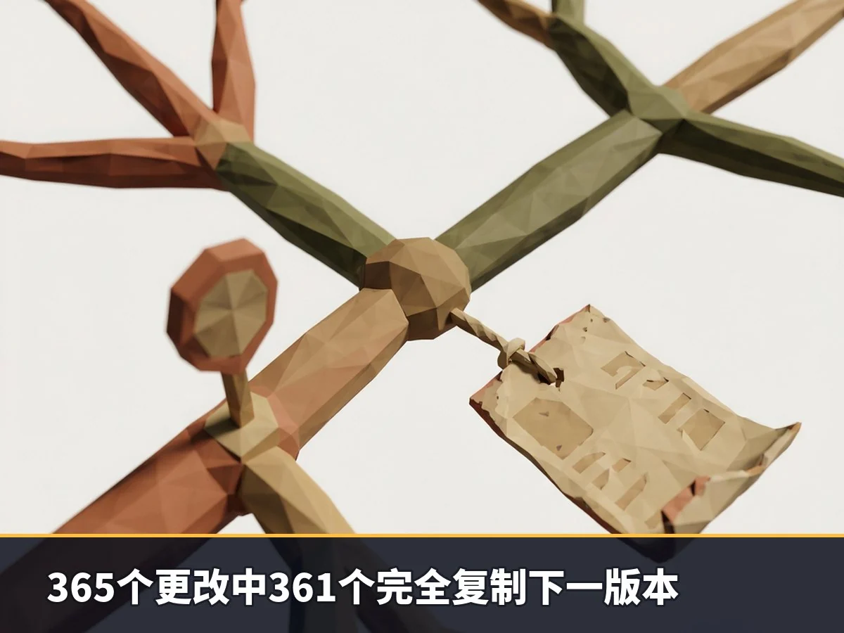 365个更改中361个完全复制下一版本