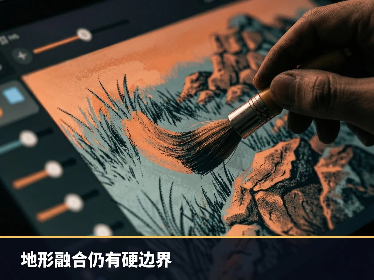 地形融合仍有硬边界