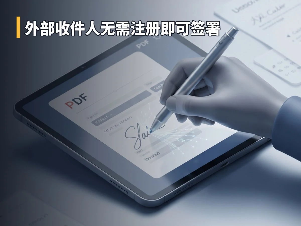 外部收件人无需注册即可签署
