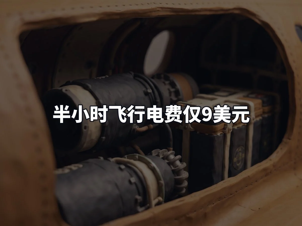 半小时飞行电费仅9美元