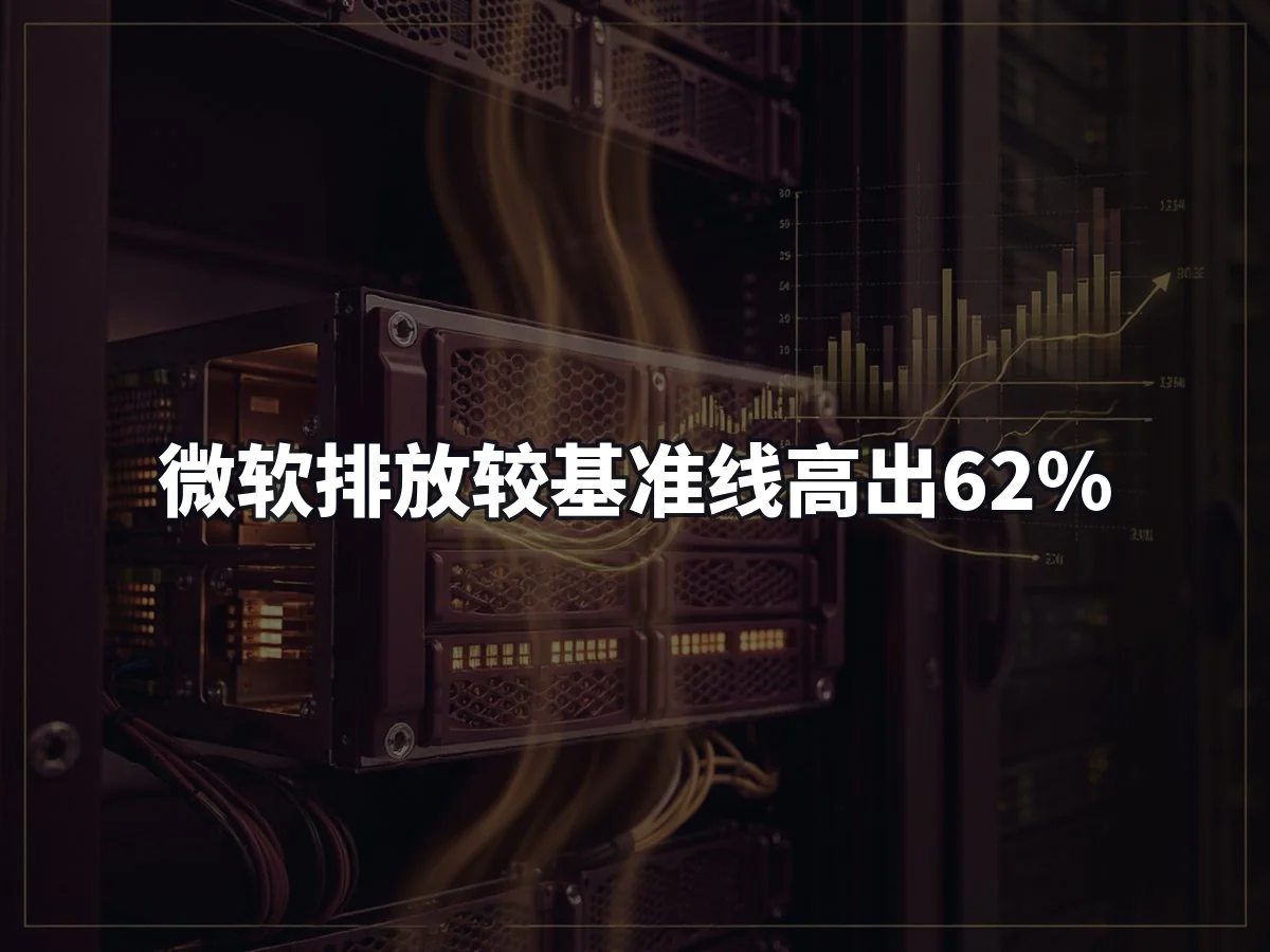 微软排放较基准线高出62%