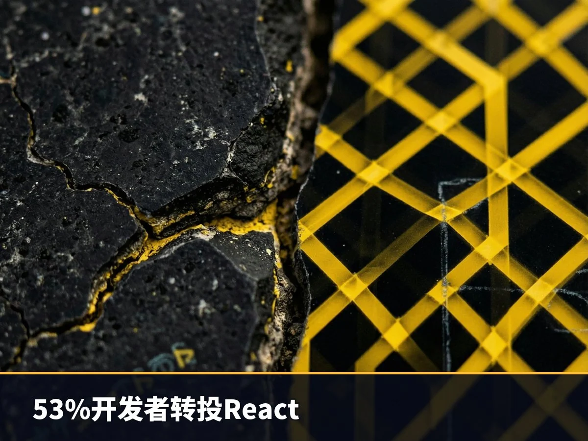 53%开发者转投React