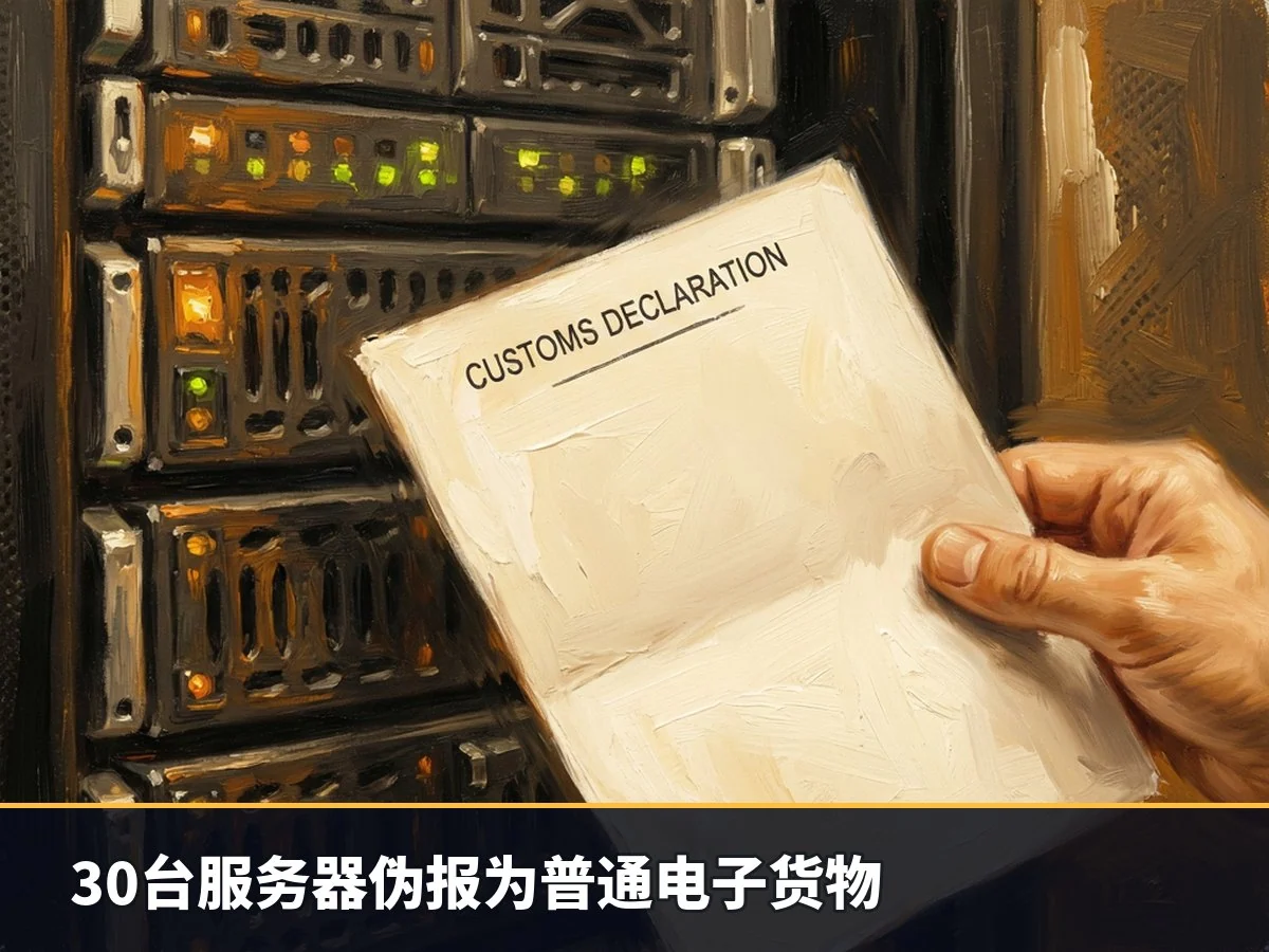 30台服务器伪报为普通电子货物