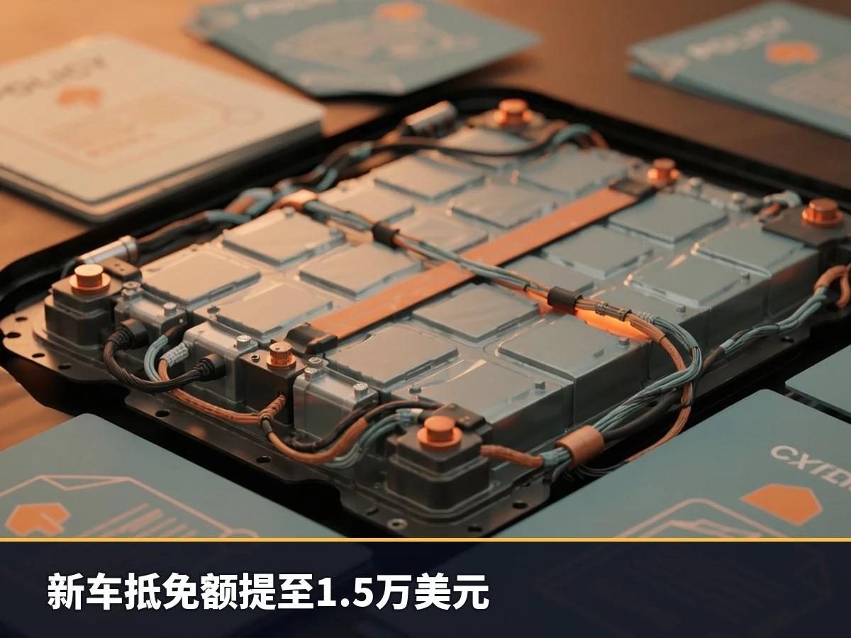 新车抵免额提至1.5万美元