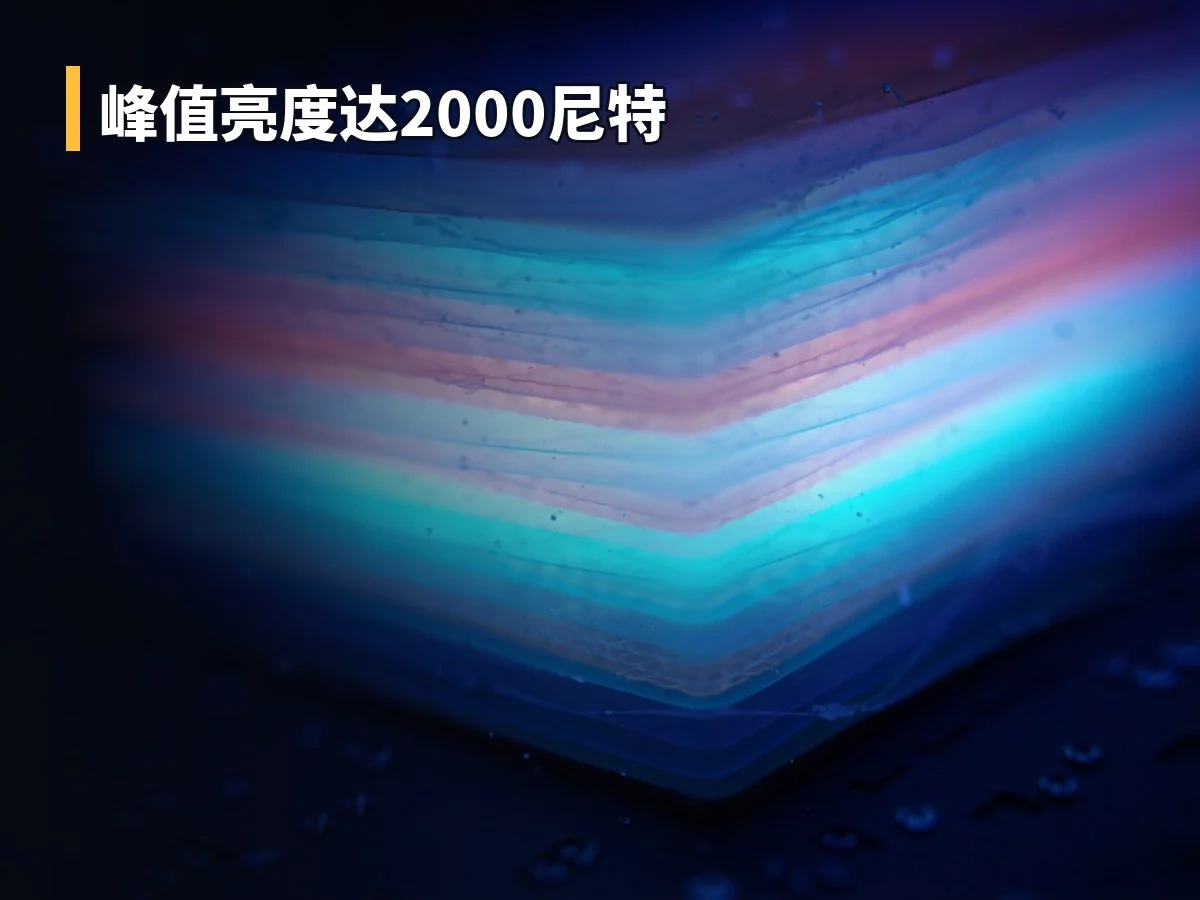 峰值亮度达2000尼特