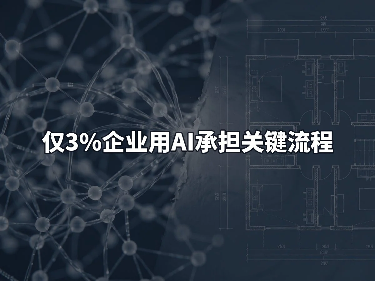 仅3%企业用AI承担关键流程