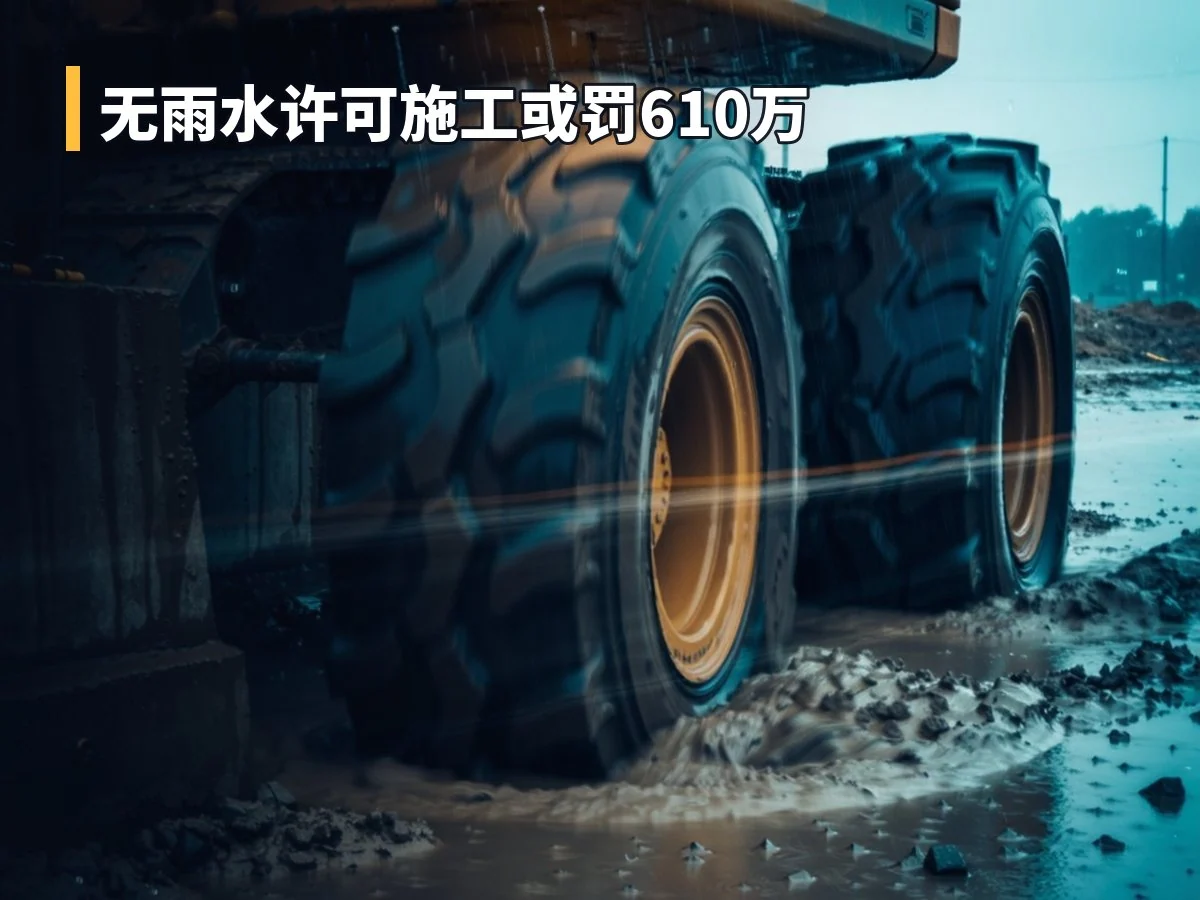 无雨水许可施工或罚610万