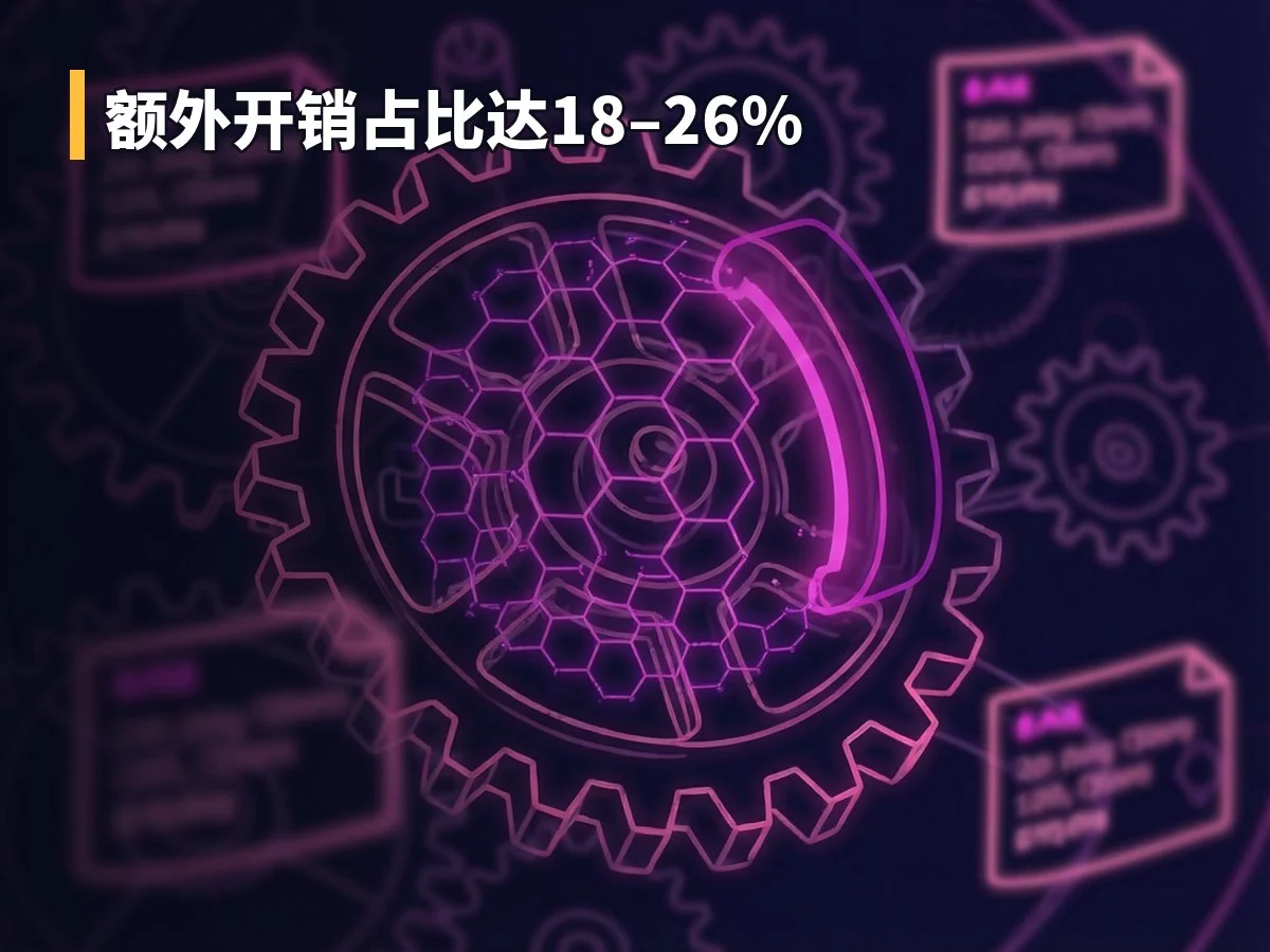 额外开销占比达18–26%