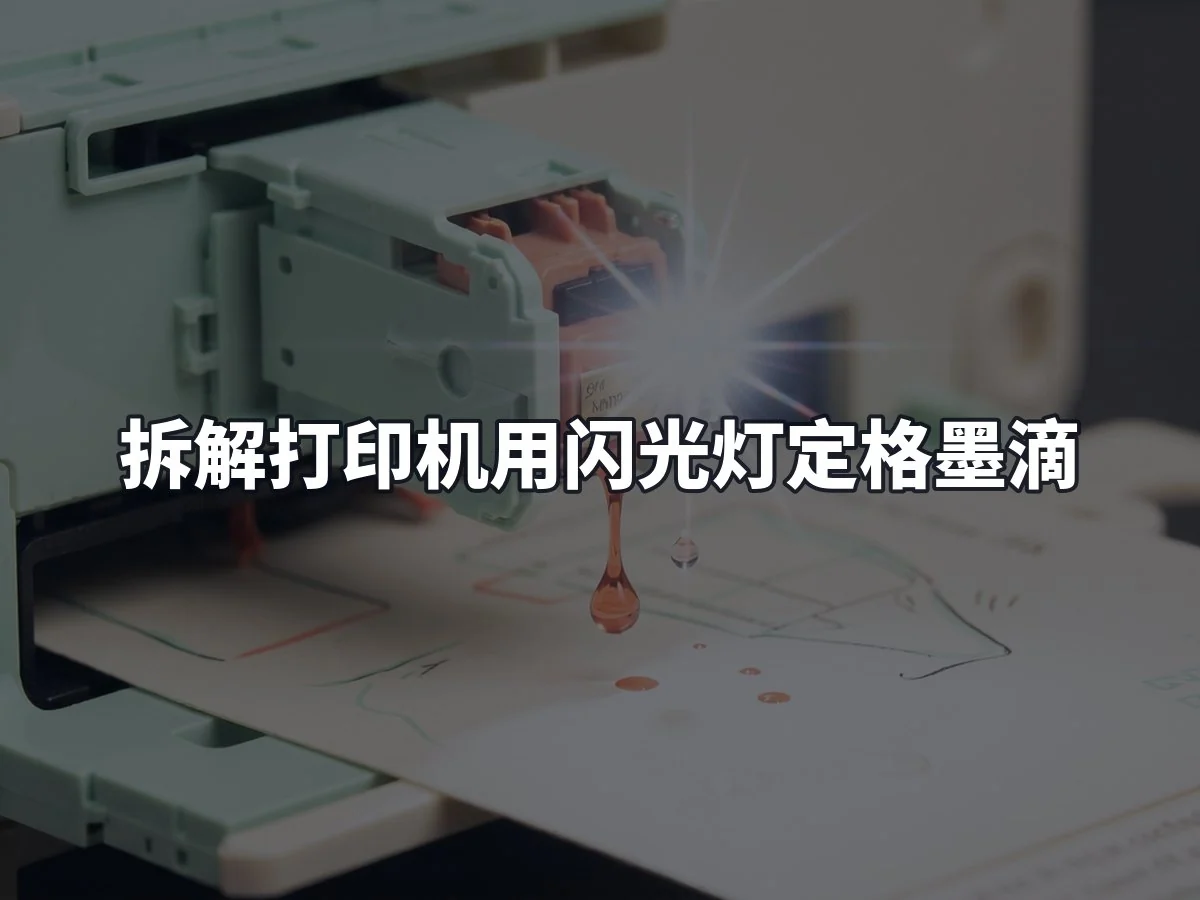 拆解打印机用闪光灯定格墨滴