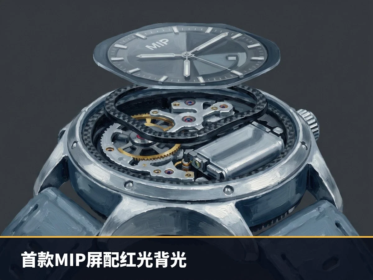 首款MIP屏配红光背光