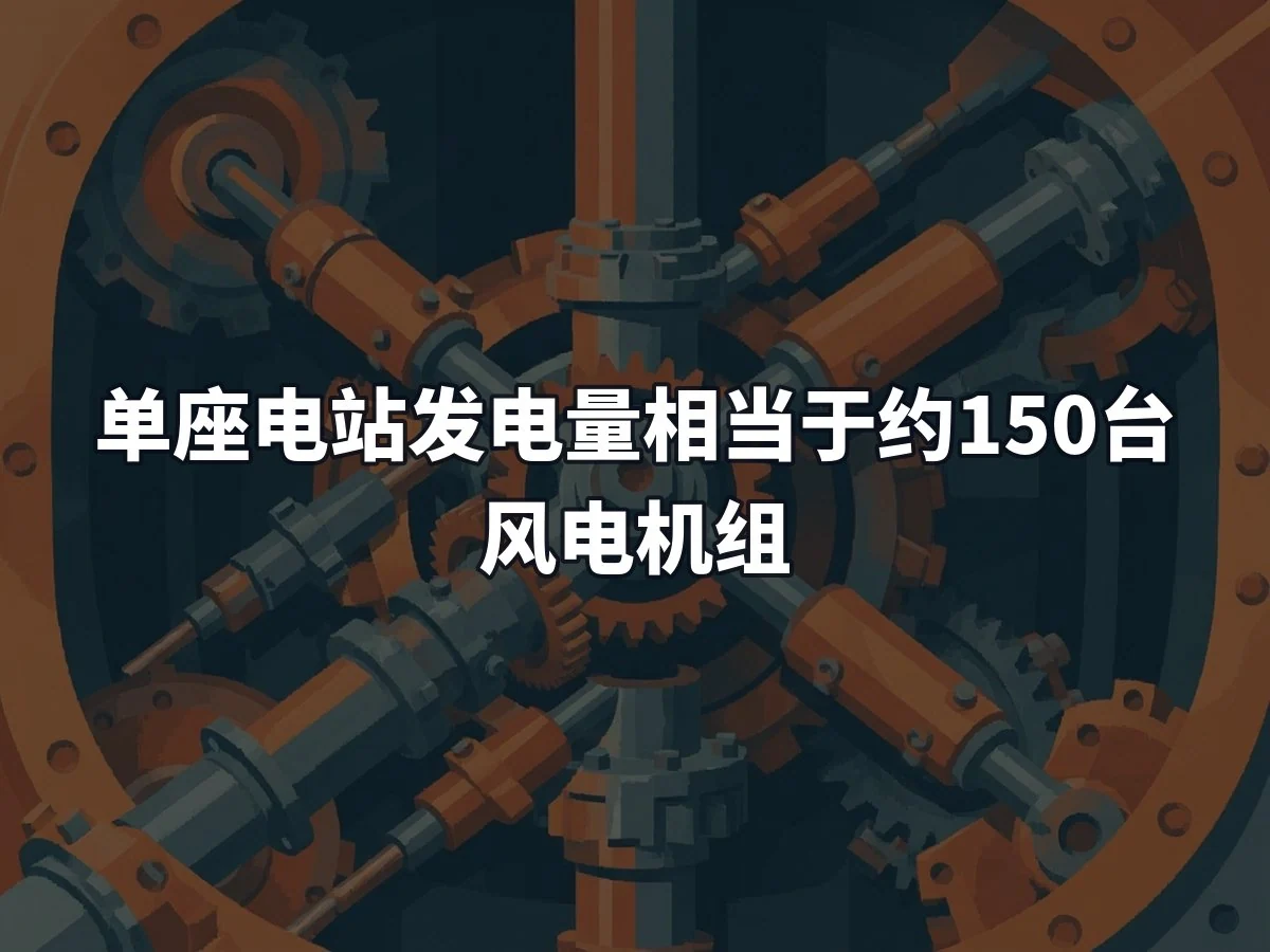 单座电站发电量相当于约150台风电机组