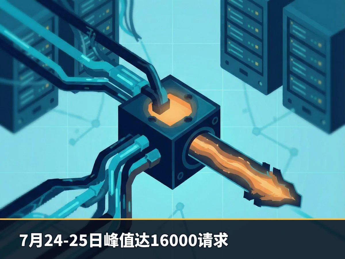 7月24-25日峰值达16000请求