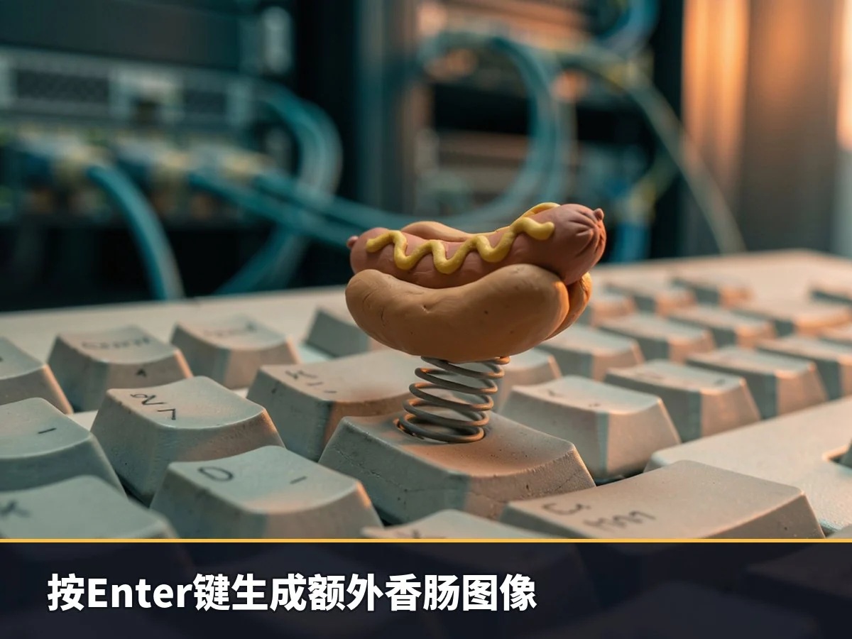 按Enter键生成额外香肠图像