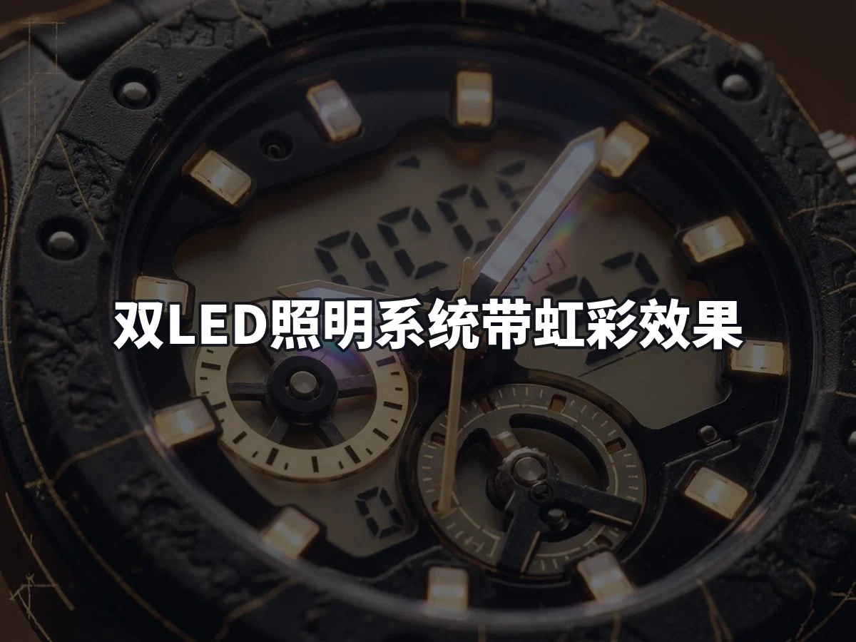 双LED照明系统带虹彩效果