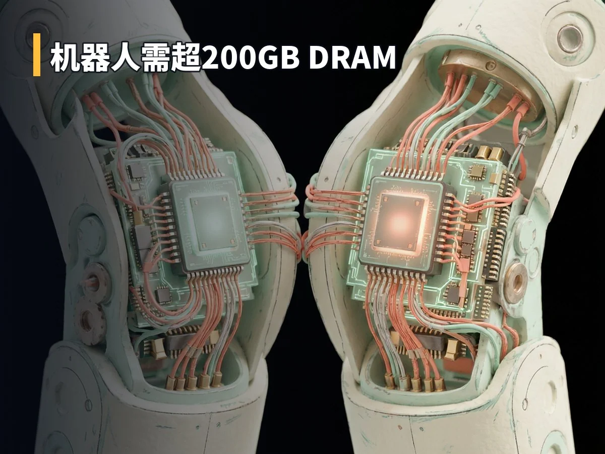 机器人需超200GB DRAM