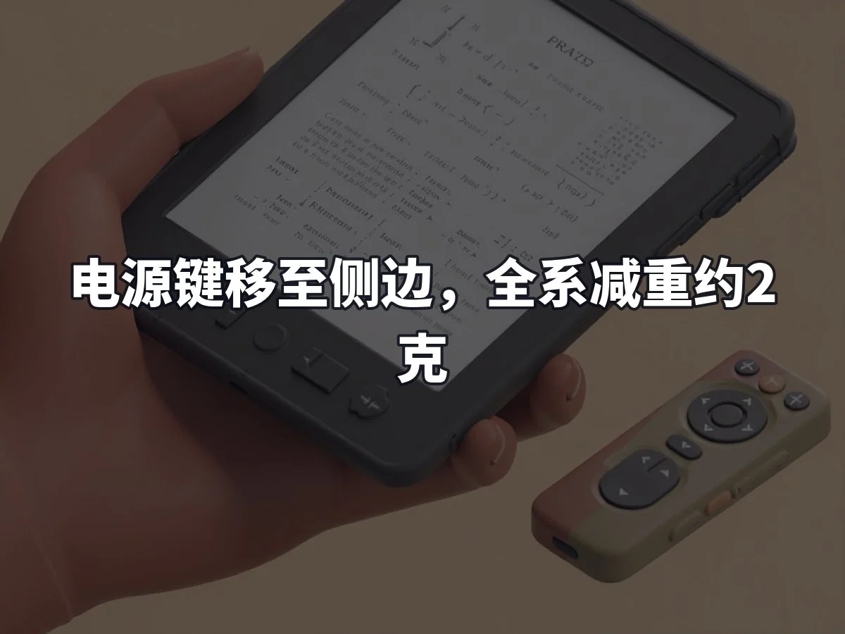 电源键移至侧边，全系减重约2克