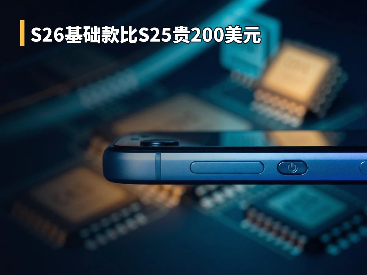 S26基础款比S25贵200美元
