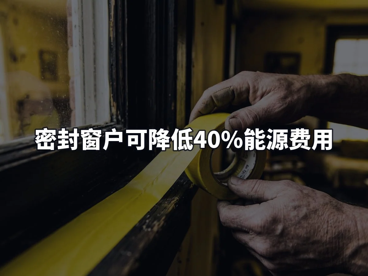 密封窗户可降低40%能源费用