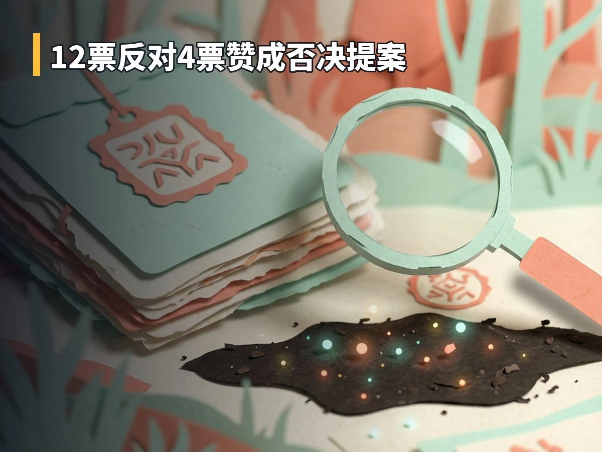 12票反对4票赞成否决提案