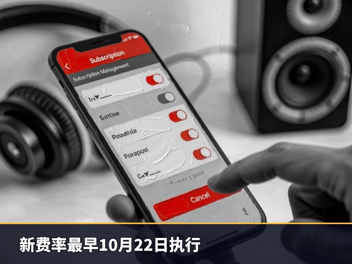 新费率最早10月22日执行