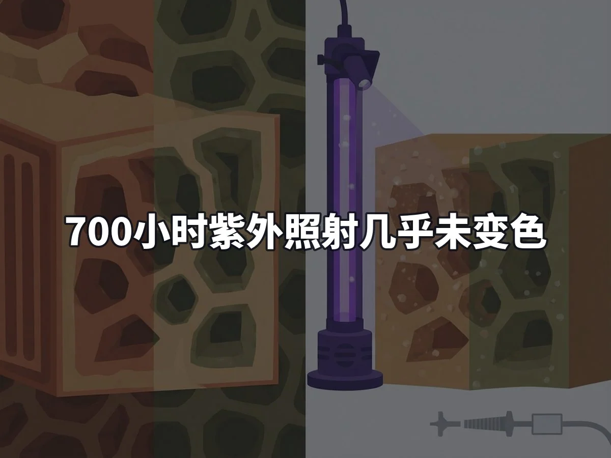 700小时紫外照射几乎未变色