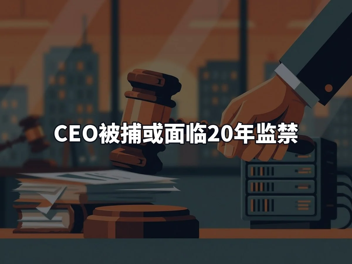 CEO被捕或面临20年监禁