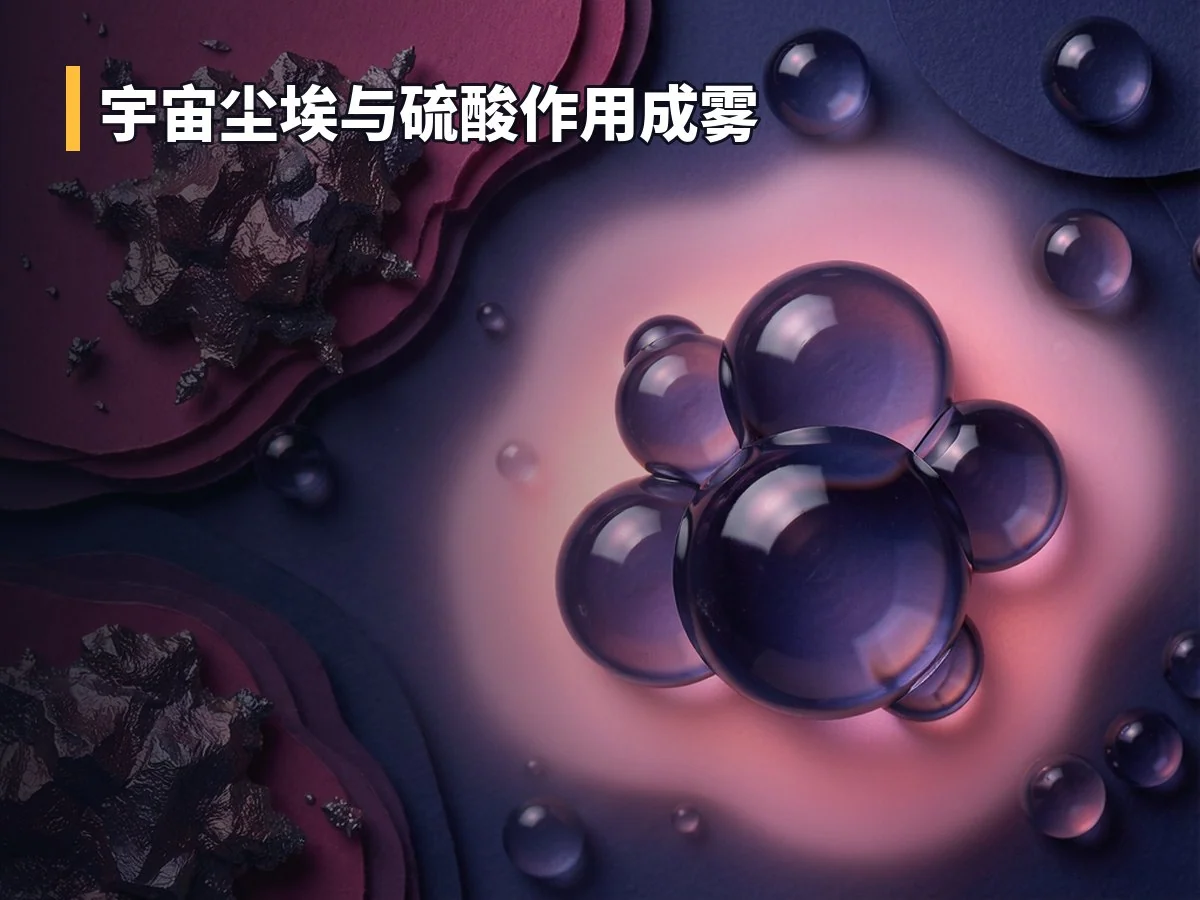 宇宙尘埃与硫酸作用成雾