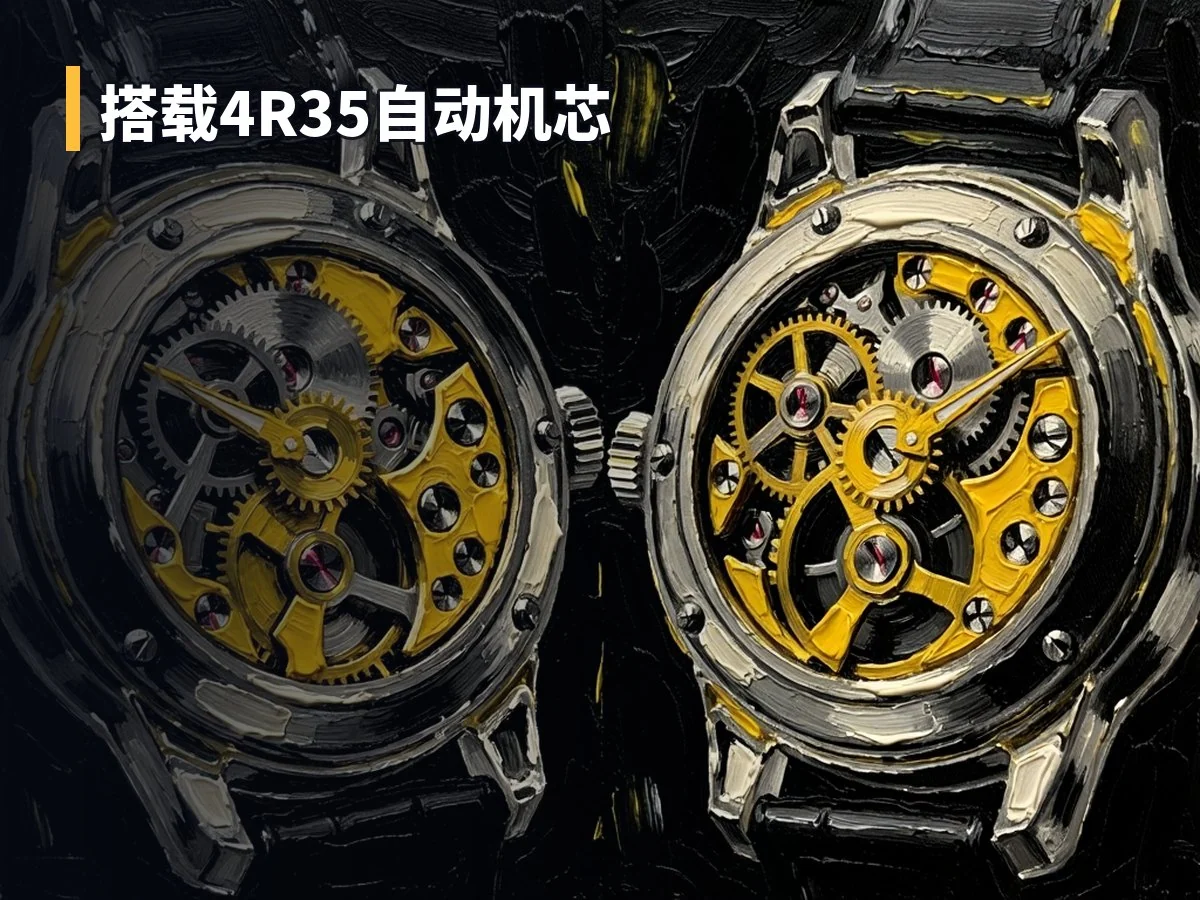 搭载4R35自动机芯